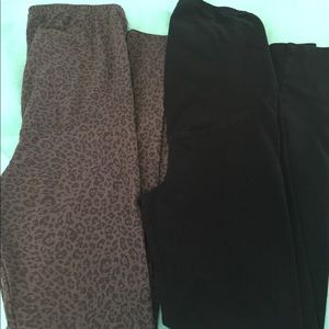 2 H&M Mama Jersey leggings